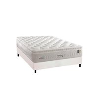 Cama Box Casal: Colchão Molas MasterPocket Ensacadas Anjos Impressione + Base CRC Courano White(138x188)