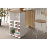 Bar de Sala Jantar AD5003 Branco/Amendoa - Tecno Mobili