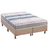 Cama Box King: Colchão Espuma Probel D45 Guarda Costas + Base CRC Suede Clean(193x203)