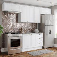 Cozinha Completa Americana 7 Portas 3 Gavetas 100% Mdf Branco Hp - Henn