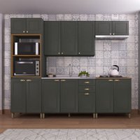 Cozinha Completa Firenze 14 Portas 2 Gavetas 6171.110 Chumbo - Indekes