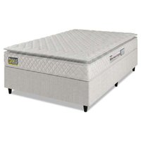Cama Box Casal Queen Colchão Espuma D33 Pillow Top New Millenium 158x198x57cm Branco Hellen