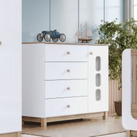 Cômoda 1 Porta 4 Gavetas Aconchego Henn
