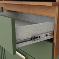 Cozinha Compacta 10 Portas 2 Gavetas para 2 Fornos B125 Nature com Verde HP