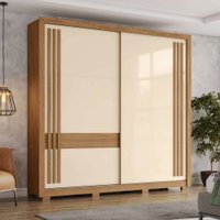 Guarda Roupa Casal 2 Portas de Correr 4 Gavetas Aston Henn