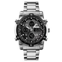 Relógio Masculino Skmei AnaDigi 1389 - Prata e Cinza MASP-SK40174