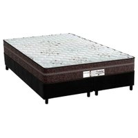 Cama Box Queen: Colchão Molas MasterPocket Ensacadas Probel ProDormir Evolution + Base CRC Suede Black(158x198)