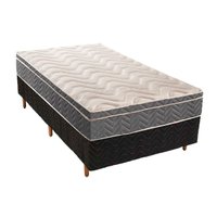 Cama Box Solteiro: Colchão Espuma Paropas D45/EP Anatômico Confort Mega Firme + Base CRC Fantasy Black(88x188)