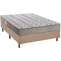 Cama Box Casal: Colchão Espuma Paropas D45 Pasquale Clean + Base CRC Suede Clean(138x188)
