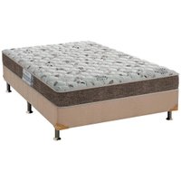 Cama Box Casal: Colchão Espuma Probel D45 ProDormir Advanced + Base CRC Suede Clean(138x188)