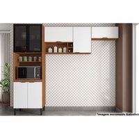 Cozinha Completa Firenze 3 Peças (2 Aéreos+1Paneleiro) CP07 Amendola/Branco - Demóbile