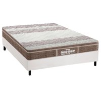 Conjunto Box Casal: Colchão Anatômico Probel D33/ Guarda Costas Próintense Plus + Base CRC Suede White(138x188)