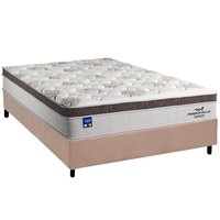 Conjunto Box Casal: Colchão Molas Plumatex Ensacadas Personalle + Base CRC Suede Clean (138x188)