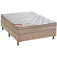 Cama Box Casal: Colchão Molas Castor Pocket Revolution Híbrido + Base CRC Suede Clean(138x188)