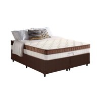 Conjunto Box : Colchão Molas D Angelis Anjos Ensacadas New King + Base Courano Brown (193x203)