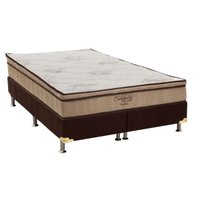 Conjunto Box Queen: Colchão Molas Ortobom SuperPocket Celebrita + Base CRC Suede Brown (158x198)