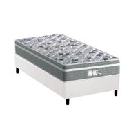 Conjunto Box Solteiro: Colchão Molas Probel Ensacadas Evolution + Base CRC Courano White (88x188)