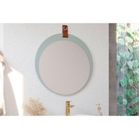 Espelheira de Banheiro Lua Parede Oval 60x60cm Pistache - MGM