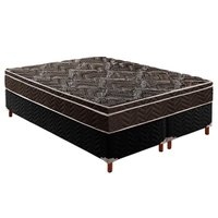 Cama Box Queen: Colchão Ortopédico Paropas D28/EP Anatômico Pasquale + Base CRC Rústico Black(158x198)