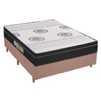 Cama Box Casal: Colchão Ortopédico Polar D28/EP Anatômico Orthoface + Base CRC Fantasy Clean(138x188)