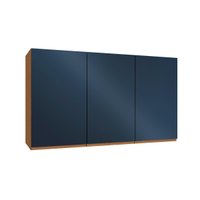Armário Aéreo p/ Cozinha Ciela R646 c/ 3 Portas 120cm Canela/Azul - Kappesberg