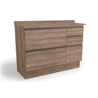 Módulo Cozinha Kappesberg Maxxi Balcão G746 1 Porta e 4 Gavetas c/ Tampo Nogal