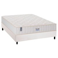 Cama Box Casal: Colchão Molas MasterPocket Ensacadas Plumatex Miami + Base CRC Courano White(138x188)