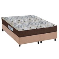 Cama Box Queen: Colchão Ortopédico Ortobom D45/EP Anatômico Fort Tech ISO 150 + Base CRC Suede Clean(158x198)