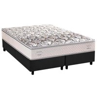 Cama Box Queen: Colchão Ortopédico Herval ErgoPlus/EP Anatômico + Base CRC Suede Gray(158x198)