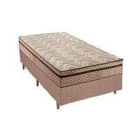 Cama Box Solteiro: Colchão Molas MasterPocket Ensacadas Paropas Marcelly Ibiza + Base CRC Suede Clean(88x188)
