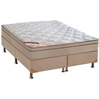 Cama Box King: Colchão Molas Pocket Ensacadas Castor Revolution Híbrido + Base CRC Suede Clean(193x203)