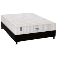 Cama Box Casal: Colchão Molas MasterPocket Ensacadas Plumatex Miami + Base CRC Courano Black(138x188)