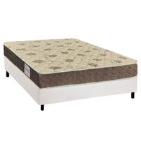 Cama Box Casal: Colchão Espuma Orthoflex D33/EP Anatômico Matera + Base CRC Suede White(138x188)