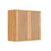 Armário de Cozinha Modulado Sauvignon c/ 2 Portas Canelada 80cm Amendoa - Ronipa