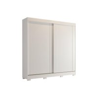 Guarda Roupas 2 Portas de Correr  e 3 Gavetas c/ Pés Ilhéus Branco - Panan