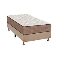 Cama Box Solteiro: Colchão Molas MasterPocket Ensacadas Orthoflex Torino Hibrido + Base CRC Suede Clean(88x188)