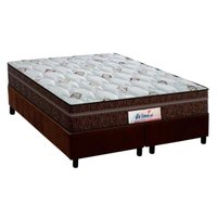 Cama Box King: Colchão Molas Probel MasterPocket Ensacadas ProDormir Miami + Base CRC Suede Brown(193x203)