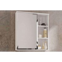 Espelheira de Banheiro Treviso Parede 56X63 Branco - MGM