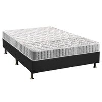 Cama Box Casal: Colchão Espuma Anjos D33 Orthosono + Base CRC Suede Gray(138x188)