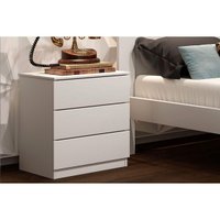 Mesa Cabeceira Veronna c/ 3 Gavetas Neve - Tcil Móveis