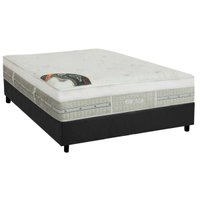 Cama Box Casal: Colchão Molas Pocket Ensacadas Castor Eurotop Summer Winter + Base CRC Suede Gray(138x188)