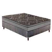 Cama Box Casal: Colchão Espuma Paropas D28/EP Anatômico Confort Firme + Base CRC Rústico Gray(138x188)