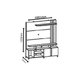 Rack Bancada c/Painel p/TV até 55 Pol Valência 100% MDF Rodízios 160x182cm Off White/Cinamomo - Permóbili