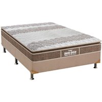 Cama Box Casal: Colchão Espuma D33 Probel /EP Anatômico Guarda Costas Próintense Plus + Base CRC Suede Clean(138x188)