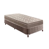 Conjunto Box Solteiro: Colchão Anatômico Paropas D33/ Confort Ultra Firme + Base CRC Rústico Brown(88x188)