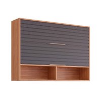 Armário Aéreo p/ Cozinha Esplendida c/ 2 Portas Basculantes 120cm Freijo/Titanium - MGM