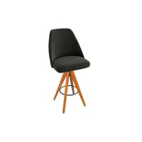 Banqueta Sala de Jantar Zoe Madeira Maciça 1B001CA 1 Un Carvalho - Assento/Encosto A037 Suede Veludo C - Kappesberg