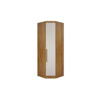 Guarda Roupa Modulado Closet de Canto Oblíquo Rizon 1 Porta e 2 s cor Freijó/FendiOff - Novo Horizonte