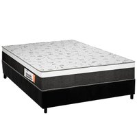 Conjunto Box Casal: Colchão Anatômico Plumatex D28 Falcon Ultra Firme + Base CRC Suede Black (138x188)
