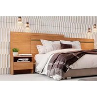 Cabeceira Cama Box Madeirado Cor Cumaru Casal Prime 2 Mesas c/ 2 Gavetas Cumaru - Novo Horizonte